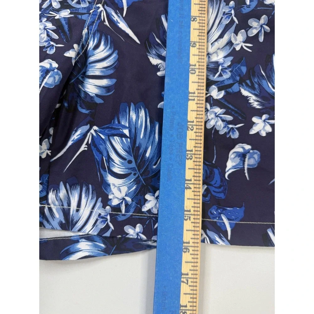 Polo Ralph Lauren Swim Trunks Mens Large Navy Blue Tropical Floral Drawstring‎